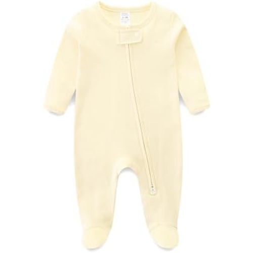 Baby Footie Double Zipper Infant Cotton Clothes Sleeper Baby Pajamas Sleepwear