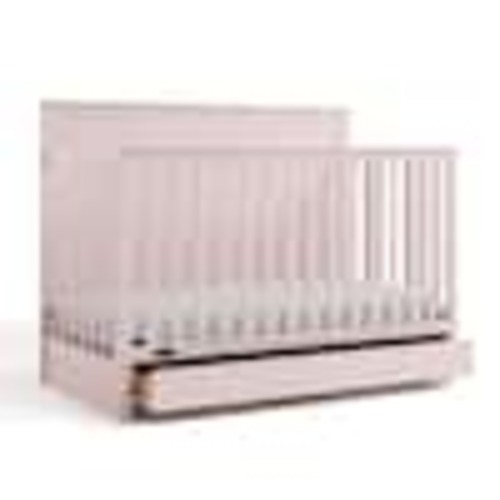 Graco Sasha Blush 5-in-1 Convertible Crib with Drawer 04621-102