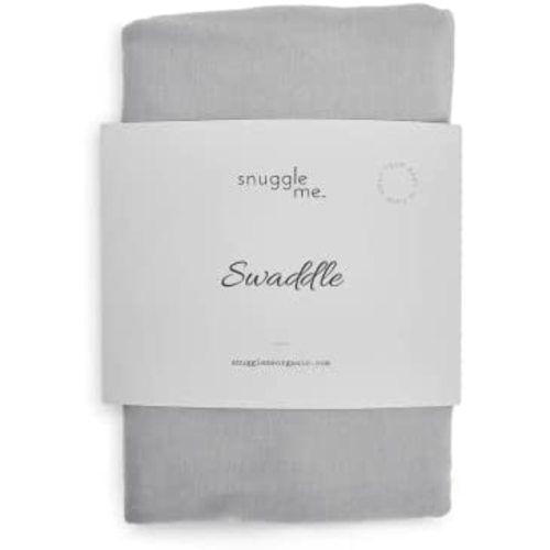Snuggle Me Swaddle | Organic Cotton Swaddle Blanket, Soft Stretch, 47 x 47 inches (Stone)