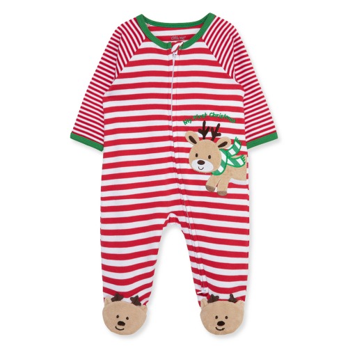 Reindeer Stripe Footie