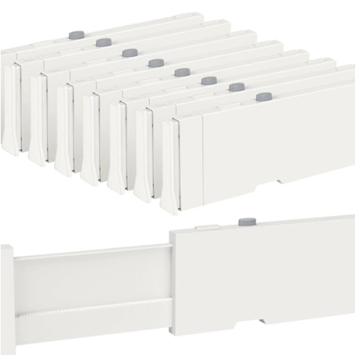 Vtopmart Drawer Dividers for Clothes 8 Pack, Adjustable 4" High Expandable from 11.6"-17" Dresser Drawer Organizer, Plastic Drawers Separators for Dresser, Baby Clothes, Kitchen and Office Storage