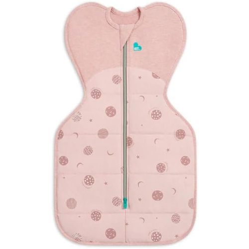 Love to Dream Swaddle UP Lite, Luxuriously Silky Soft Viscose from Bamboo, Snug Fit Helps Calm Startle Reflex, New Born Essentials for Baby, 0.2 TOG, 13-19 lbs, Light Pink Superstar