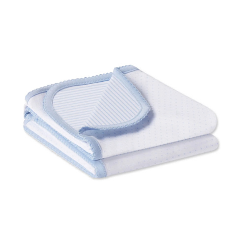 LAKE Reversible Baby Blanket in French Blue