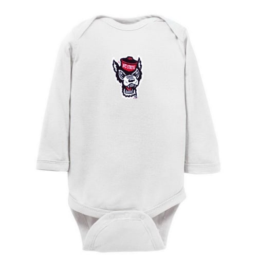NC State Wolfpack Infant White Wolfhead Onesie – Red and White Shop