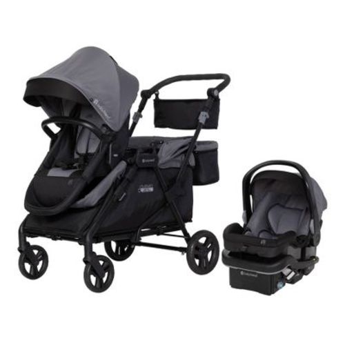 Baby Trend Journey All-in-One Stroller to Wagon Travel System with EZ-Lift Pro Infant Car Seat - Cosmic Black