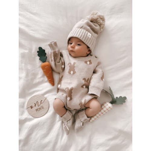 Luna + Luca Bunny Jacquard Romper