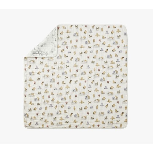 Disney's Winnie the Pooh Oversized Organic Muslin Baby Blanket | Pottery Barn Kids