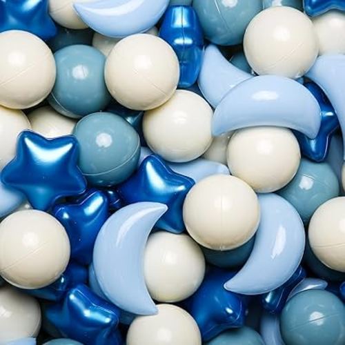 GOGOSO Ball Pit Balls Shapes Stars for Toddlers Ball Pit Play Tent, Baby Pool Water Toys, Kiddie Pool, Party Decoration, Photo Props