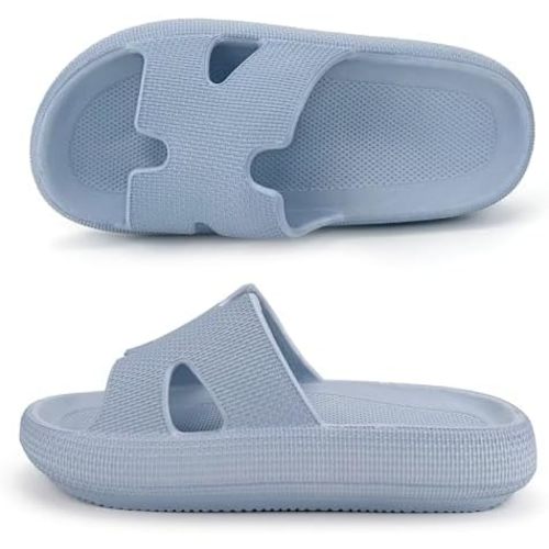 Haifago Cloud Slides for Women and Men Cushion Recovery Pillow Sandals, Memory Foam House Shower Slippers for Woman Comfort Platform Non-Slip
