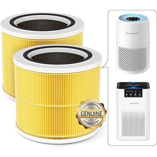 AromaRoom Pet Air Purifier Filter Replacement, Compatible with LEVOIT Core Mini-P, AP100/AP102 Air Purifier, 2 Packs 3-in-1 True Hepa H13 High Filtration, Efficiency Activated Carbon for Pet Odor