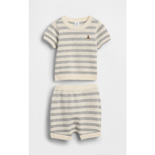 Baby Stripe Sweater Outfit Set - 0-3m