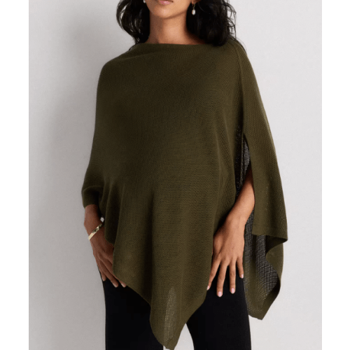 Lightweight Cotton Cashmere Nursing Shawl in Olive