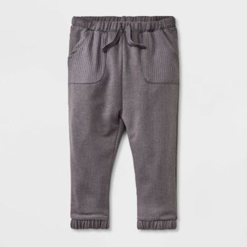 Baby Boys' Knit Jogger Pants - Cat & Jack™ Navy Blue Newborn: Cotton Blend, Midweight, Tapered Leg, Machine Washable