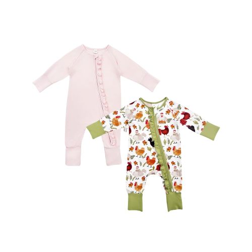 Bow Dream Baby Girl Romper Jumpsuit Bamboo Rayon Baby Clothes Boys & 2 Way Zipper Outfit Baby Clothes for Girls