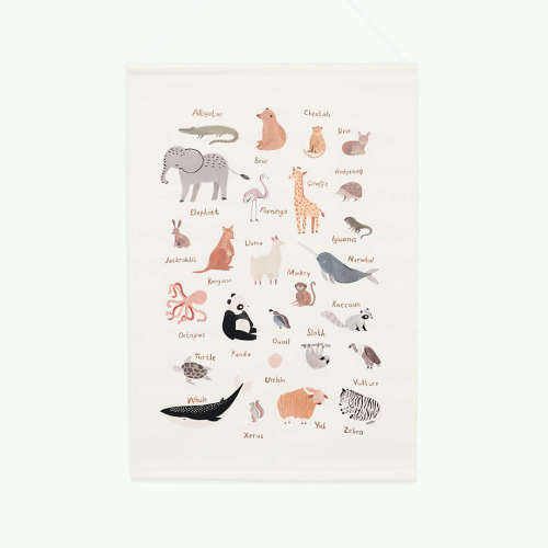 Gathre Animal Alphabet Tapestry Poster