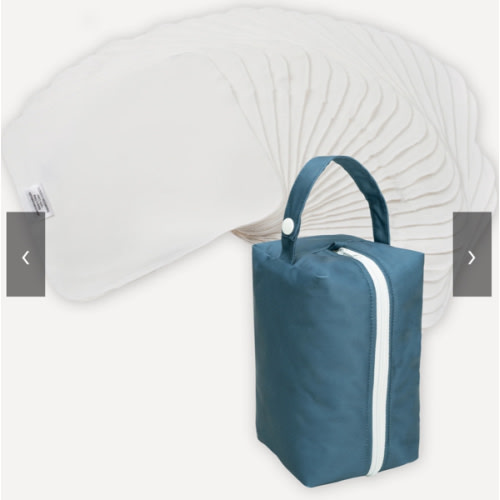 Reusable Cotton Wipes - 20 Pack With Sea Travel Pod