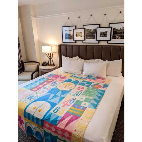 It’s a Small World Minky Baby Blanket – Baby Girl Gift, Baby Shower Throw, Nursery Fleece, Gift for Her, Gifts for Her Baby Shower Gift