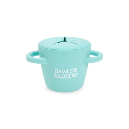Bella Tunno Savage Snacker Happy Snacker Cup & Lid, Blue