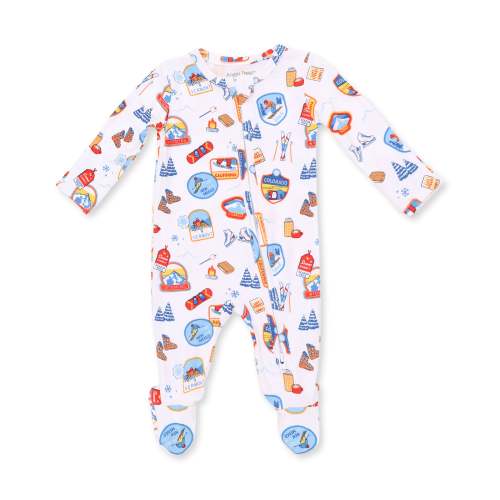 Vintage Ski Patches - 2 Way Zipper Footie – Angel Dear