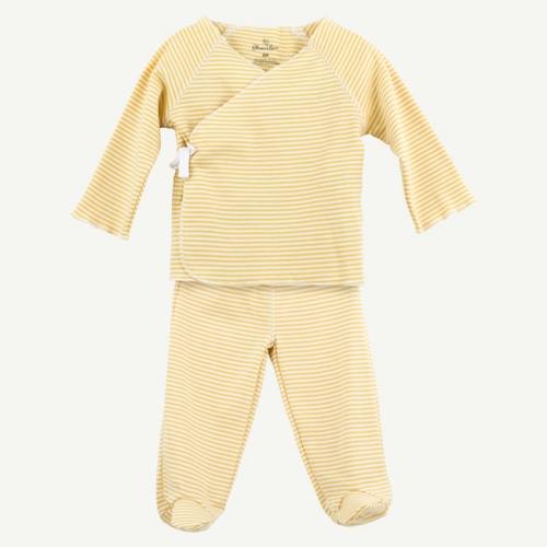 Gold Mini Stripe 2-Piece Kimono Set