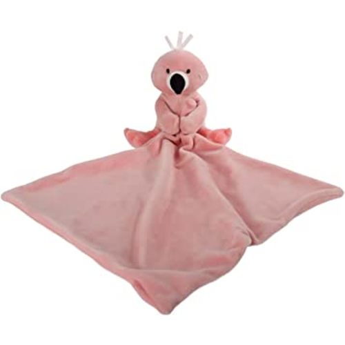 Apricot Lamb Stuffed Animals Security Blanket Pink Flamingo Infant Nursery Character Blanket Luxury Snuggler Plush(Pink Flamingo, 13 Inches)