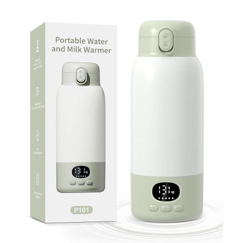 Portable Bottle Warmer 17oz Large Capacity Bottle Warmer for Travel, Fast Heating for Breast Milk Formula and Milk, Suitable for Baby Outdoor Airplane and Car Green5