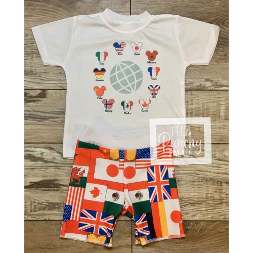 Epcot Baby Boy Full Outfit Set / Baby Boy Full Outfit Set / Trendy Baby Clothes / Disney Baby Boy Clothing Set