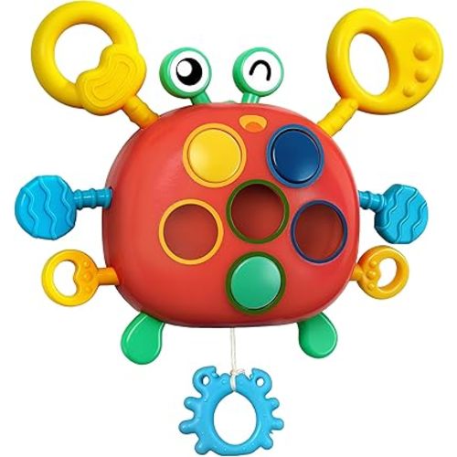 Chilvil Airplane Travel Toys for Toddler Kids 1-3 Sensory Montessori Toys for 1+ Year Old Silicone Pull String Road Trip Car Seat Travel Activities Essentials 18+ Months