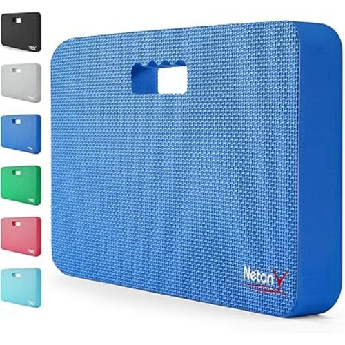 NETANY Extra Thick Kneeling Pad for Gardening, Comfortable Knee Pad Cushion, Extra Large Foam Kneeler Mat for Gardening, Baby Bath, Work, Exercise & Yoga, Mechanic, 17.8 x 11 x 1.5 in, Blue
