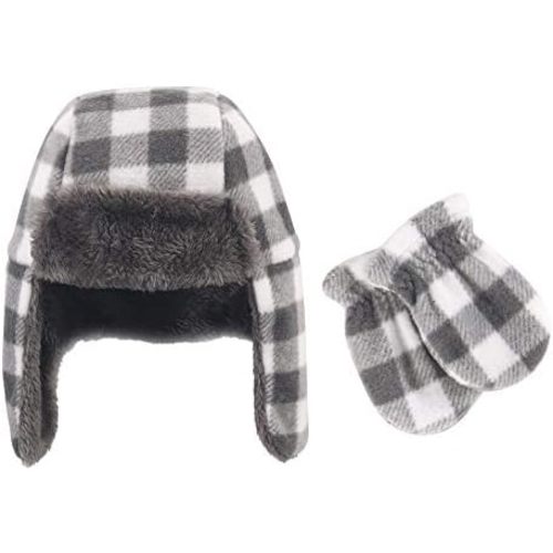 Hudson Baby Baby Fleece Trapper Hat and Mitten Set