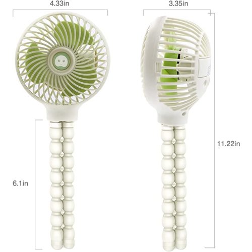 TRELC Mini Handheld Stroller Fan, (white)