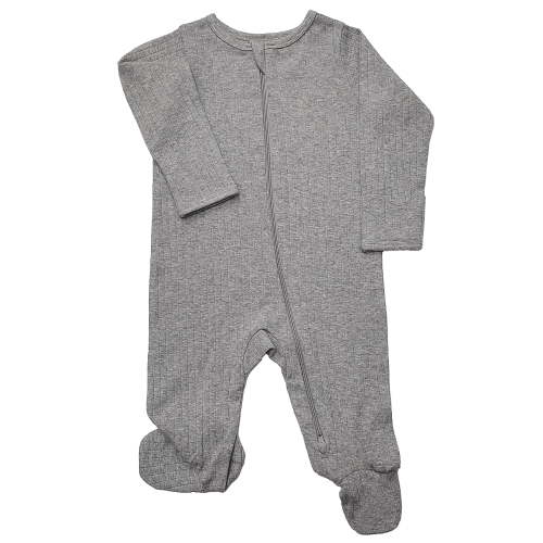 Wonder Nation Organic Cotton Baby Two-Way Zipper Footed Sleep N Play Pajamas, Sizes Preemie–6/9 Months