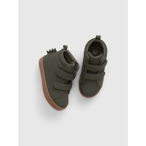 Toddler Dino High-Top Sneakers in olive green, size: 6