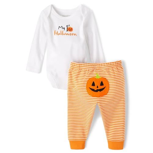 The Children's Place Baby My First,Long Sleeve Bodysuit and Pants, 2 Piece Set,