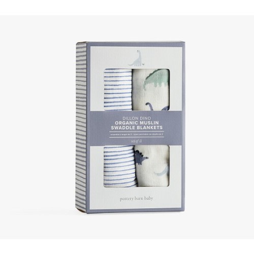 Dillon Dino Organic Swaddle Set | Pottery Barn Kids