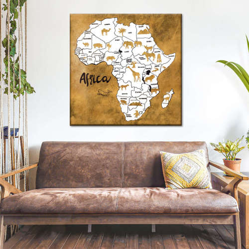 Africa Map Wall Art