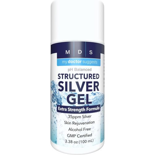 Structured Colloidal Silver Gel Extra Strength - Topical Cooling - pH Balanced 35ppm Structured Silver Provides Soothing Relief of Burns & Skin Irritations