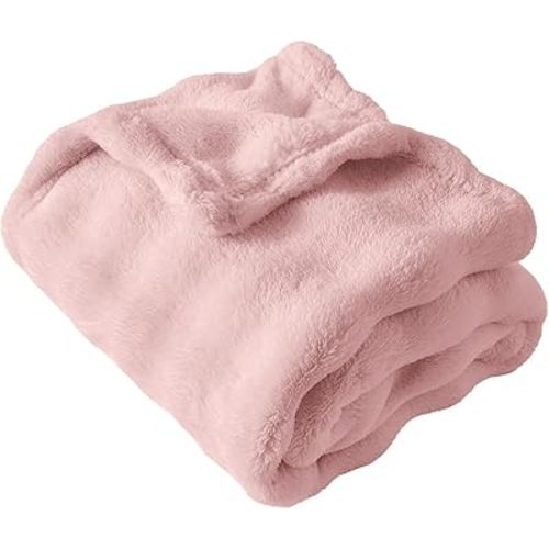 Fleece Baby Blanket for Girls 3D Bubble Design, Warm Cozy and Fluffy Infant Newborn Toddler Small Receiving Blankets for Crib Stroller, 30x40 Inches, Pink