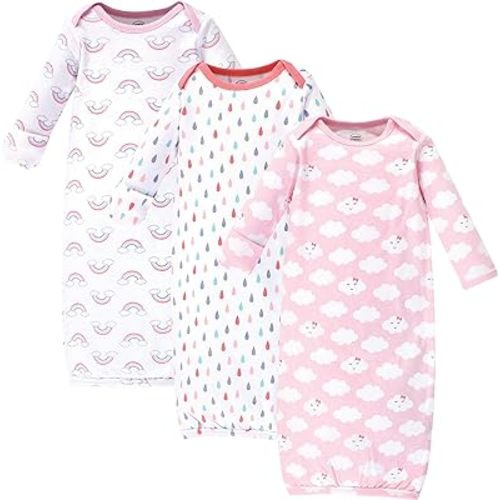 Luvable Friends Baby Girls' Cotton Gowns