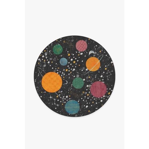 Outer Space Black Tufted Rug | Ruggable