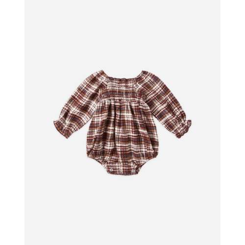 Adelaide Romper || Burgundy Plaid