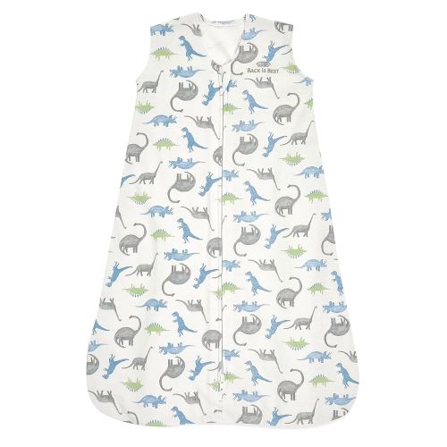HALO SleepSack, 100% Cotton Wearable Blanket, Swaddle Transition Sleeping Bag, TOG 0.5, Watercolor Dinos, size Small