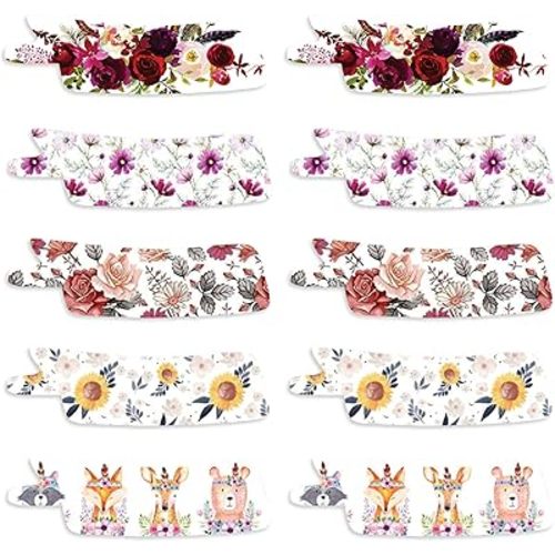 Nasogastric or Oxygen Tube precut Adhesive Tape Floral Mix x 10 Pack. (Mix Pack)