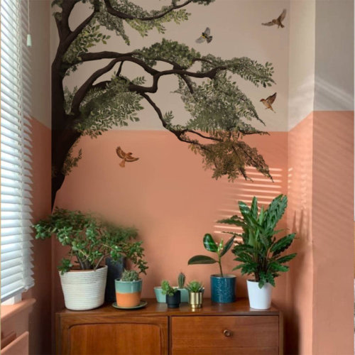 Winston Porter Oak Tree Branch Birds Set Plants & Flowers Wall Stickers | Wayfair