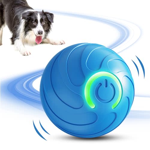 hoehew 2025 New Vibrating Dog Ball, Automatic Moving Dog Ball, Pet Bounce Ball, Interactive Dog Toys, Viral Bouncing Ball, Shaky Ball Toy Rolling Ball Toys for Small Cats Dogs (s-Blue)