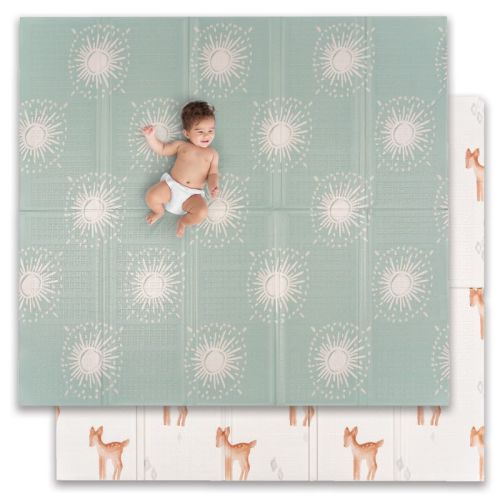JumpOff Jo - Extra Large Waterproof Foam Padded Play Mat for Babies Play & Tummy Time - 77x70, Color: Oh deer
