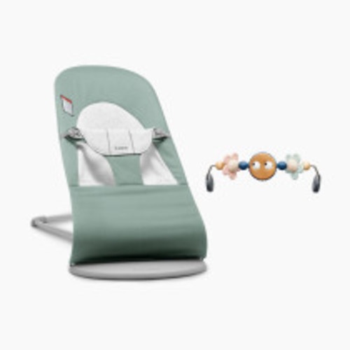 Babybjörn Bouncer Balance Soft and Toy Bar Bundle - Light Sage/Pastels