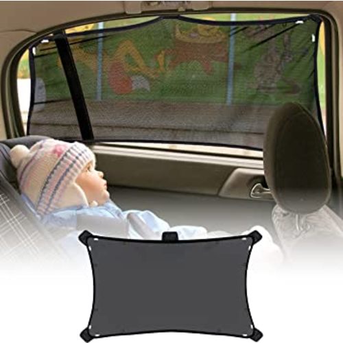 EcoNour Magnetic Stretch to Fit Sun Shade for Car (1 Pack) | Car Shades for Side Windows Baby Offers Complete Protection from Sun Glare and UV Rays | Car Sun Shade for Window Baby Keeps Car Cooler