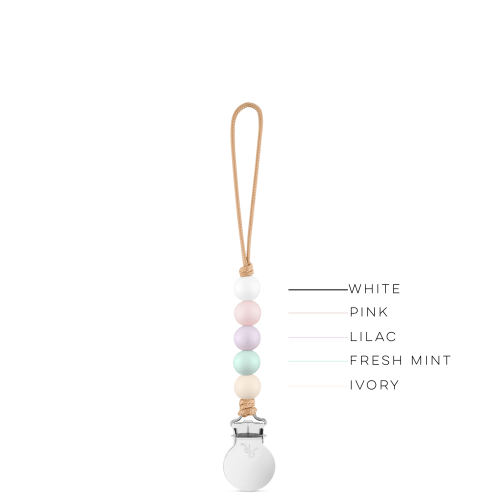 Quinn Cutie Clip - Beaded Teether Pacifier Clip