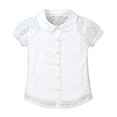 Hope & Henry Girls' Peter Pan Collar Top and Tank 2-Piece Set